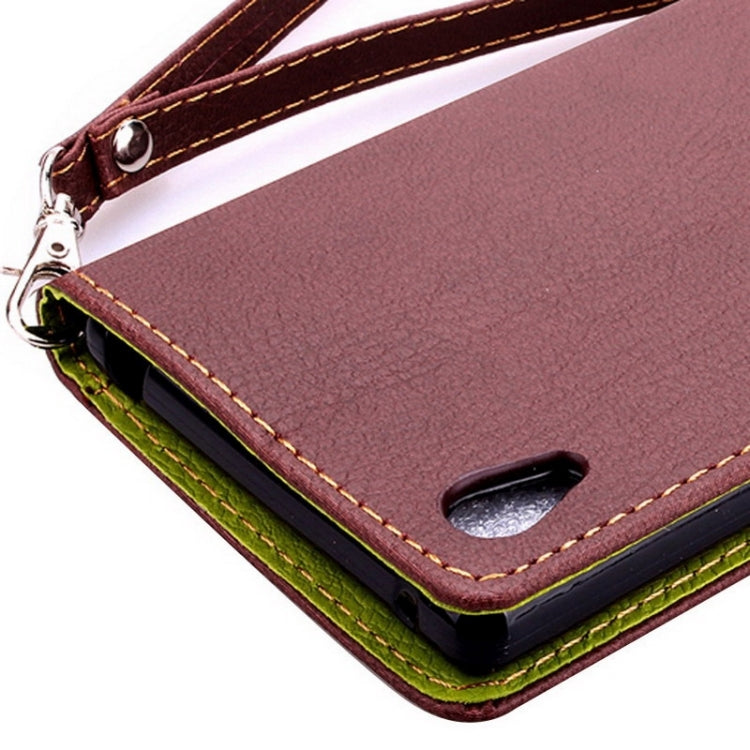 Leaf Magnetic Snap Litchi Texture Leather Case with Holder & Card Slots & Wallet for Sony Xperia Z4