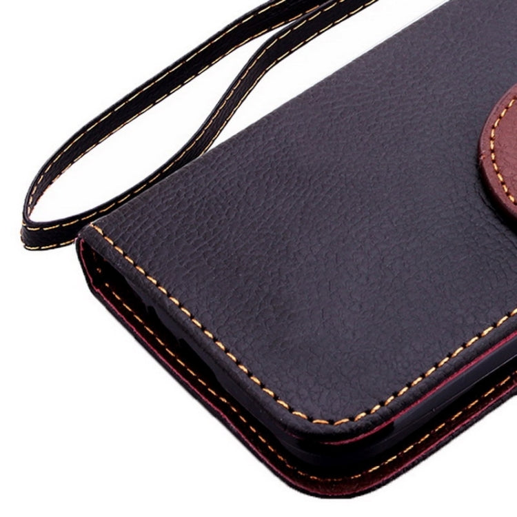 Leaf Magnetic Snap Litchi Texture Horizontal Flip Leather Case with Card Slots & Wallet & Holder & Lanyard for Huawei Ascend Y550