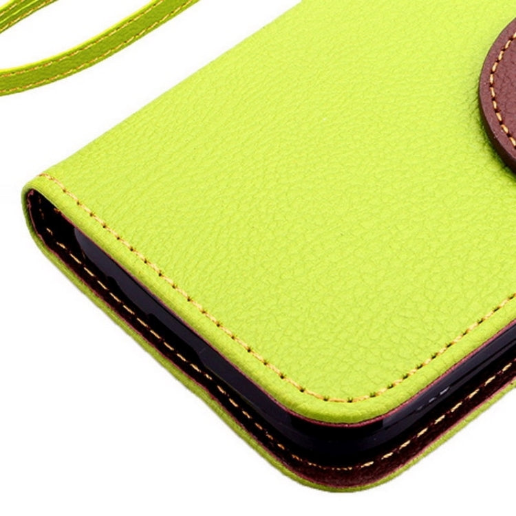 Leaf Magnetic Snap Litchi Texture Horizontal Flip Leather Case with Card Slots & Wallet & Holder & Lanyard for Huawei Ascend Y550