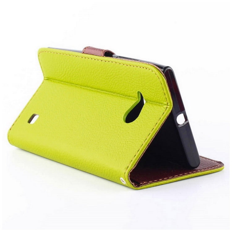 Leaf Magnetic Snap Litchi Texture Horizontal Flip Leather Case with Card Slots & Wallet & Holder & Lanyard for Nokia Lumia 730