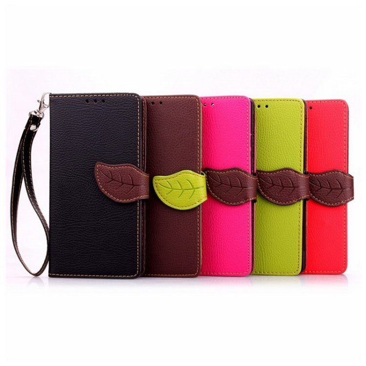 Leaf Magnetic Snap Litchi Texture Horizontal Flip Leather Case with Card Slots & Wallet & Holder & Lanyard for Nokia Lumia 730