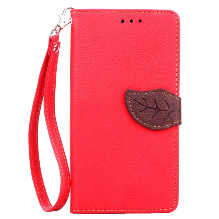Leaf Magnetic Snap Litchi Texture Horizontal Flip Leather Case with Card Slots & Wallet & Holder & Lanyard for OnePlus One