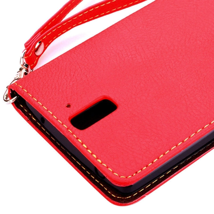 Leaf Magnetic Snap Litchi Texture Horizontal Flip Leather Case with Card Slots & Wallet & Holder & Lanyard for OnePlus One