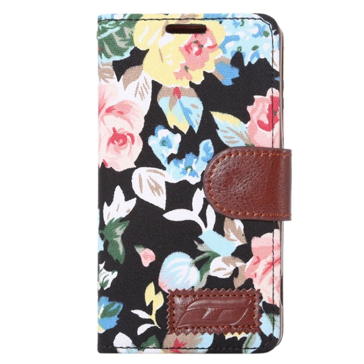 Flower Pattern Horizontal Flip Magnetic Buckle Leather Case with Card Slots & Holder for Sony Xperia Z4 Compact