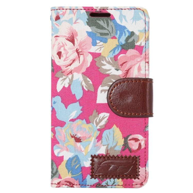Flower Pattern Horizontal Flip Magnetic Buckle Leather Case with Card Slots & Holder for Sony Xperia Z4 Compact
