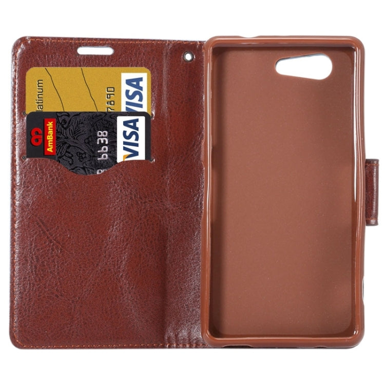 Denim Texture Horizontal Flip Leather Case with Card Slot & Holder for Sony Xperia Z4 Compact