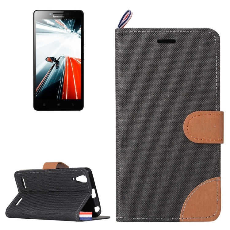 Denim Texture Horizontal Flip Leather Case with Card Slots & Holder for Lenovo A6000