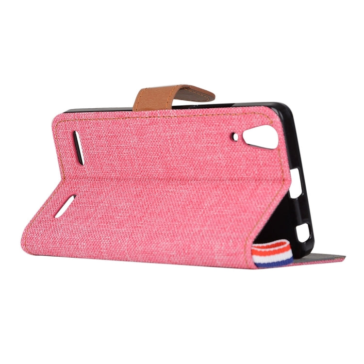 Denim Texture Horizontal Flip Leather Case with Card Slots & Holder for Lenovo A6000