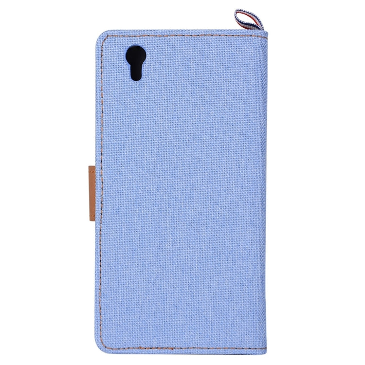 Denim Texture Horizontal Flip Leather Case with Card Slots & Holder for Lenovo P70