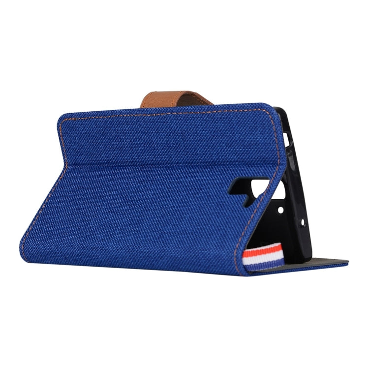 Denim Texture Horizontal Flip Leather Case with Card Slots & Holder for OnePlus One