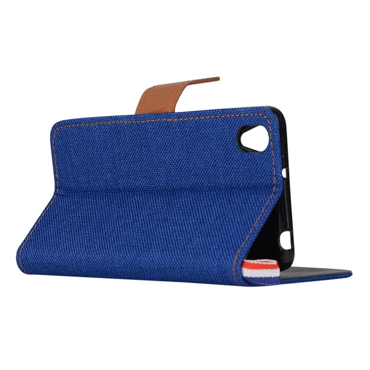 Denim Texture Horizontal Flip Leather Case with Card Slots & Holder for OnePlus X