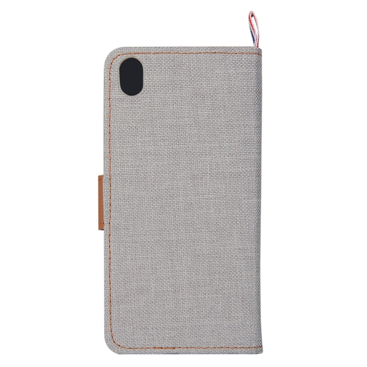 Denim Texture Horizontal Flip Leather Case with Card Slots & Holder for OnePlus X