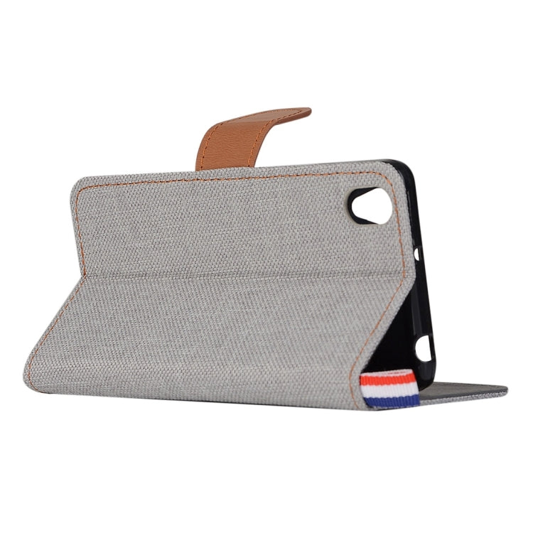 Denim Texture Horizontal Flip Leather Case with Card Slots & Holder for OnePlus X