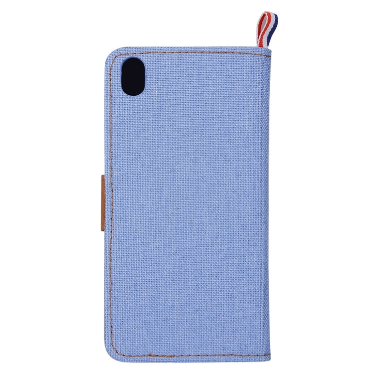 Denim Texture Horizontal Flip Leather Case with Card Slots & Holder for OnePlus X