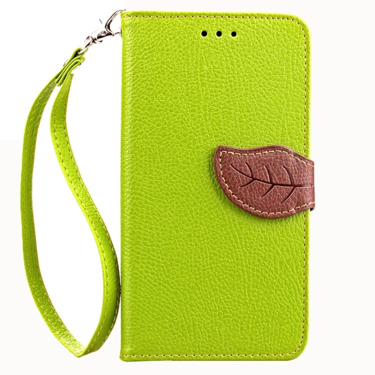 Leaf Magnetic Snap Litchi Texture Horizontal Flip Leather Case with Card Slots & Holder & Wallet & Lanyard for Wiko Lenny