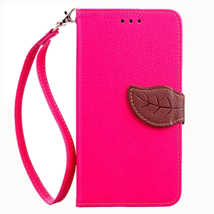 Leaf Magnetic Snap Litchi Texture Horizontal Flip Leather Case with Card Slots & Holder & Wallet & Lanyard for Wiko Lenny