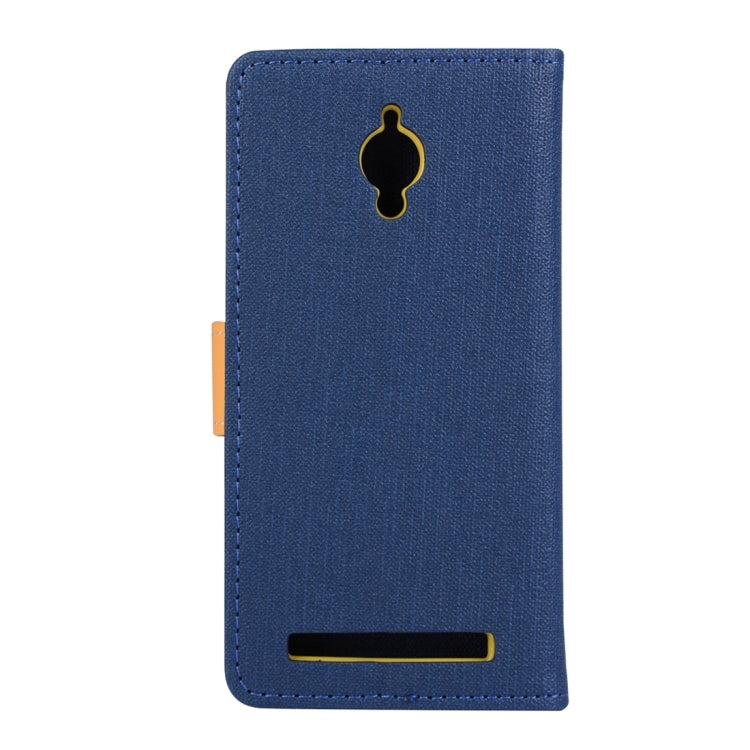 Denim Texture Horizontal Flip Solid Color Leather Case with Holder & Card Slots & Wallet for Asus Zenfone Go / ZC500TG