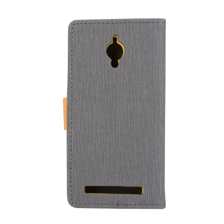 Denim Texture Horizontal Flip Solid Color Leather Case with Holder & Card Slots & Wallet for Asus Zenfone Go / ZC500TG