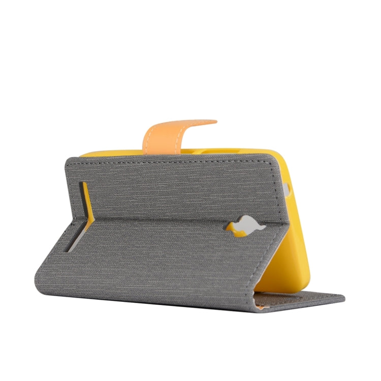 Denim Texture Horizontal Flip Solid Color Leather Case with Holder & Card Slots & Wallet for Asus Zenfone Go / ZC500TG