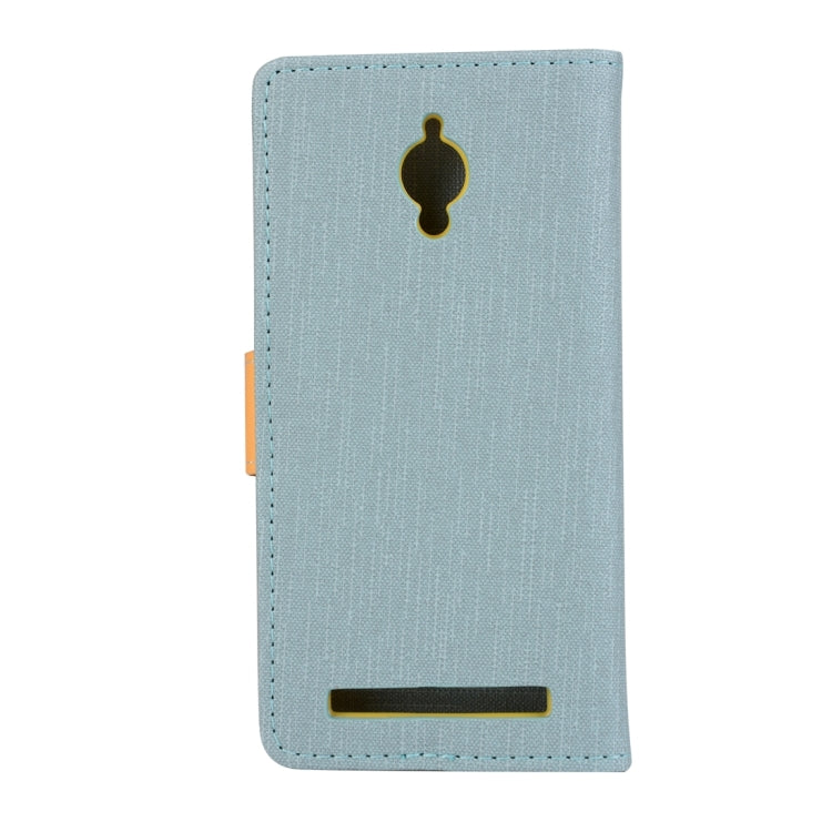Denim Texture Horizontal Flip Solid Color Leather Case with Holder & Card Slots & Wallet for Asus Zenfone Go / ZC500TG