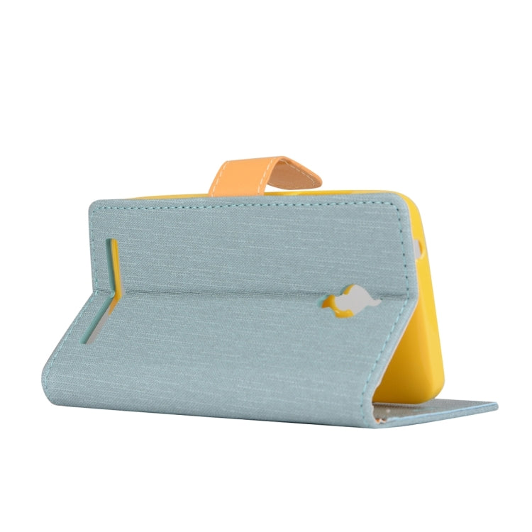 Denim Texture Horizontal Flip Solid Color Leather Case with Holder & Card Slots & Wallet for Asus Zenfone Go / ZC500TG