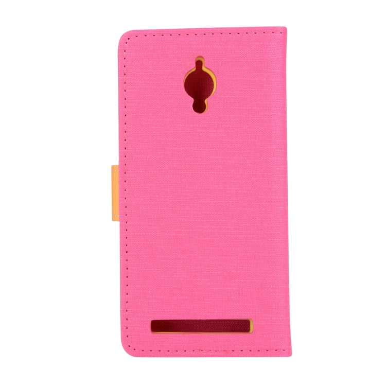 Denim Texture Horizontal Flip Solid Color Leather Case with Holder & Card Slots & Wallet for Asus Zenfone Go / ZC500TG