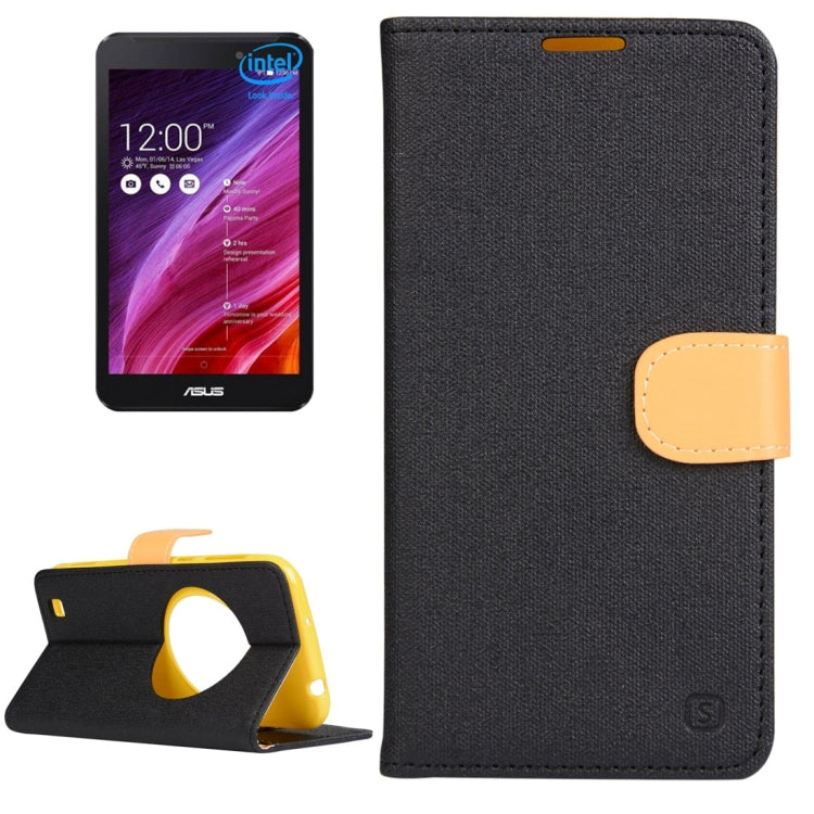Denim Texture Horizontal Flip Solid Color Leather Case with Holder & Card Slots & Wallet for Asus ZenFone Zoom / ZX551ML