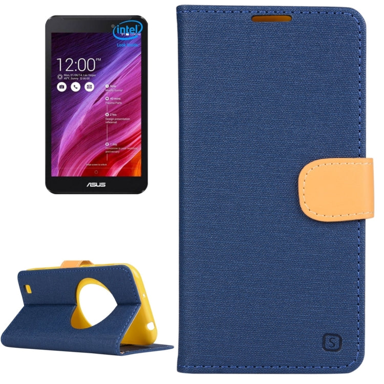 Denim Texture Horizontal Flip Solid Color Leather Case with Holder & Card Slots & Wallet for Asus ZenFone Zoom / ZX551ML