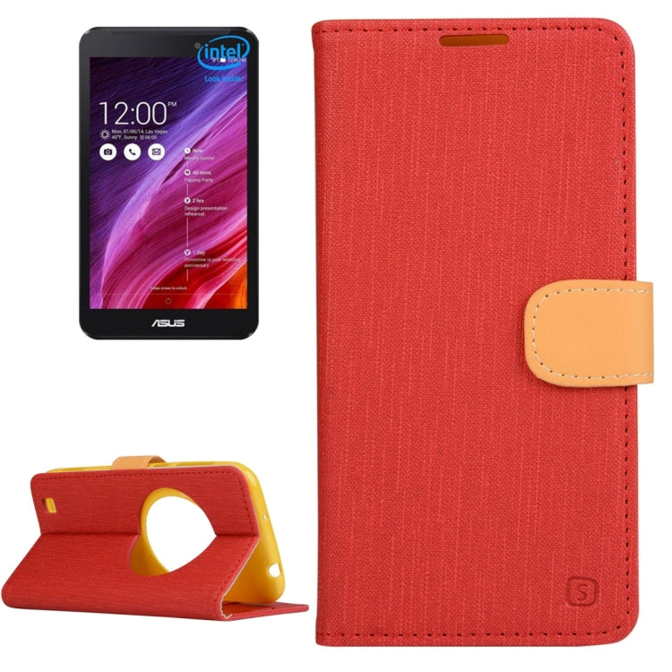 Denim Texture Horizontal Flip Solid Color Leather Case with Holder & Card Slots & Wallet for Asus ZenFone Zoom / ZX551ML