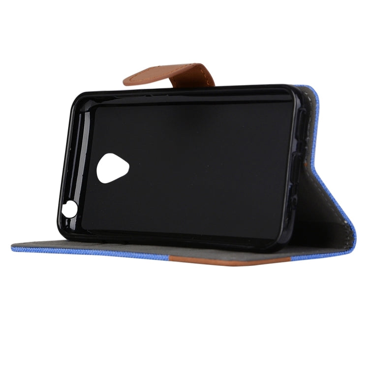 Denim Texture Horizontal Flip Leather Case with Card Slots & Holder for Meizu M2