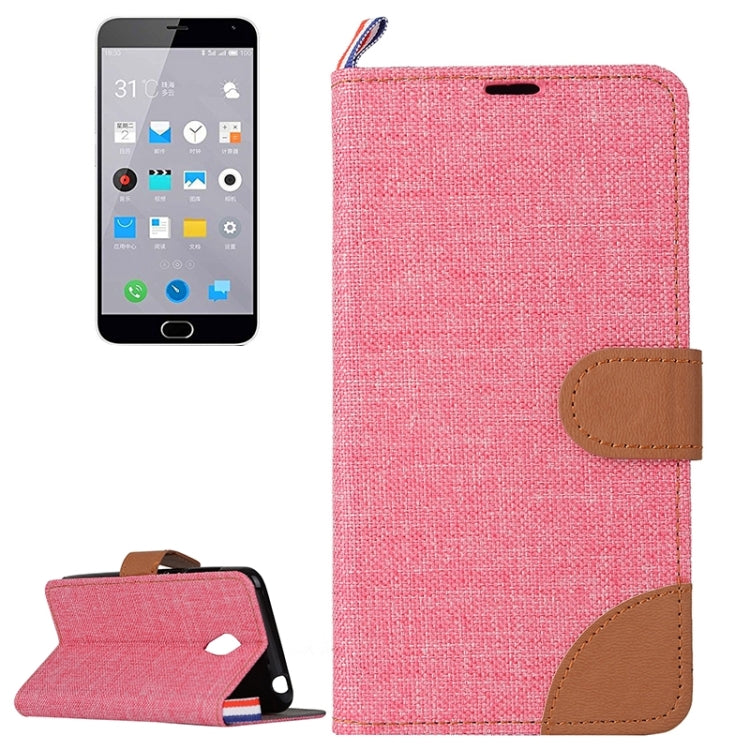 Denim Texture Horizontal Flip Leather Case with Card Slots & Holder for Meizu M2
