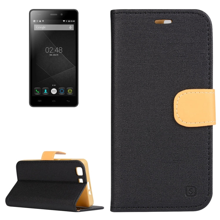 Denim Texture Horizontal Flip Solid Color Leather Case with Holder & Card Slots & Wallet for Doogee X5 (S-MPH-1005)