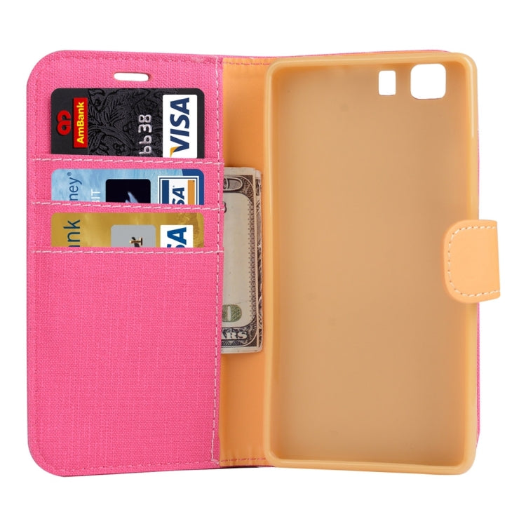 Denim Texture Horizontal Flip Solid Color Leather Case with Holder & Card Slots & Wallet for Doogee X5 (S-MPH-1005)