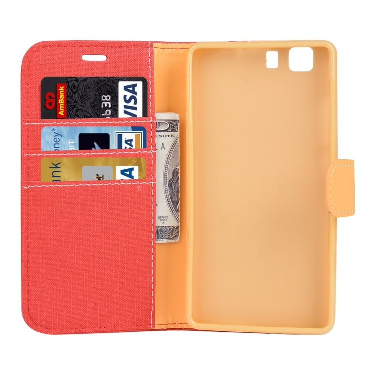 Denim Texture Horizontal Flip Solid Color Leather Case with Holder & Card Slots & Wallet for Doogee X5 (S-MPH-1005)
