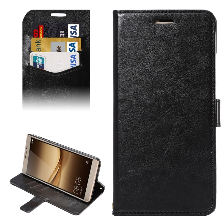 For Huawei  Mate 8 Lambskin Texture Horizontal Flip Leather Case with Holder & Lanyard & Card Slots