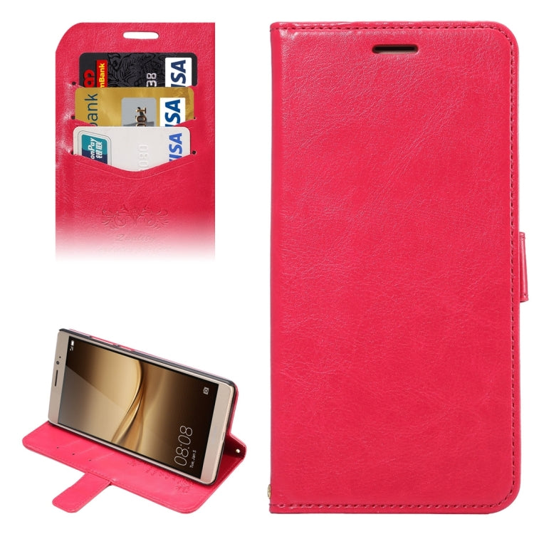 For Huawei  Mate 8 Lambskin Texture Horizontal Flip Leather Case with Holder & Lanyard & Card Slots