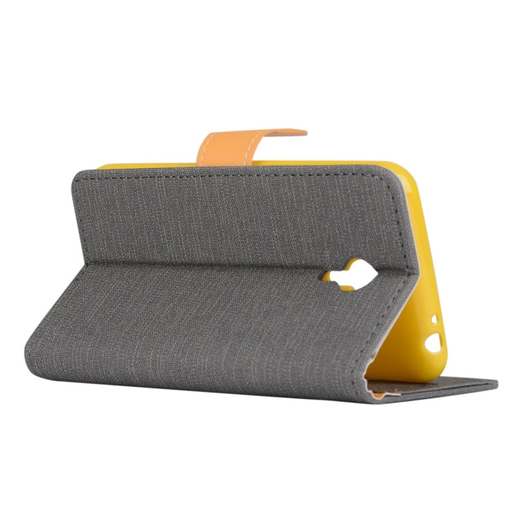 Denim Texture Horizontal Flip Solid Color Leather Case with Holder & Card Slots & Wallet for Meizu M2 Note