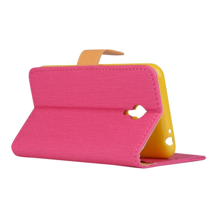 Denim Texture Horizontal Flip Solid Color Leather Case with Holder & Card Slots & Wallet for Meizu M2 Note