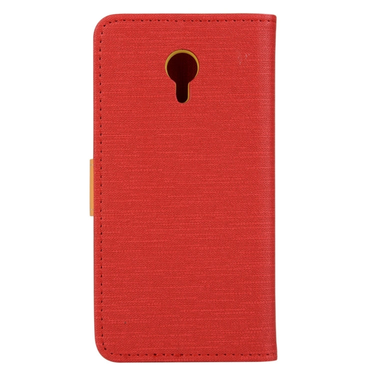 Denim Texture Horizontal Flip Solid Color Leather Case with Holder & Card Slots & Wallet for Meizu M2 Note