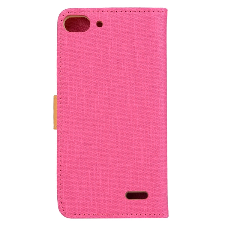 Denim Texture Horizontal Flip Solid Color Leather Case with Holder & Card Slots & Wallet for Vodafone Smart Ultra 6 / V995