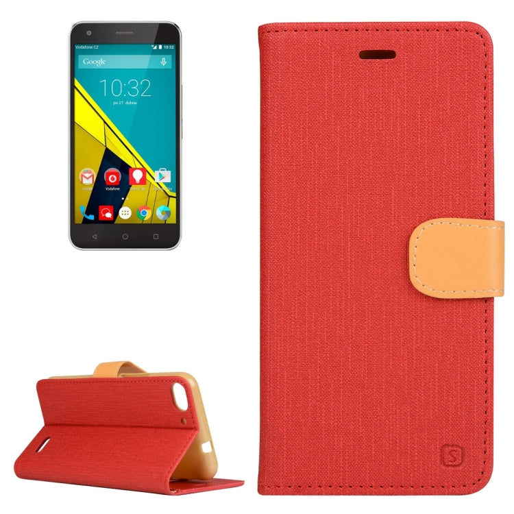 Denim Texture Horizontal Flip Solid Color Leather Case with Holder & Card Slots & Wallet for Vodafone Smart Ultra 6 / V995