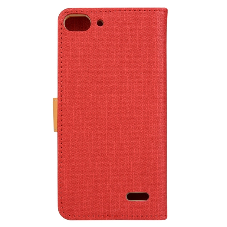 Denim Texture Horizontal Flip Solid Color Leather Case with Holder & Card Slots & Wallet for Vodafone Smart Ultra 6 / V995