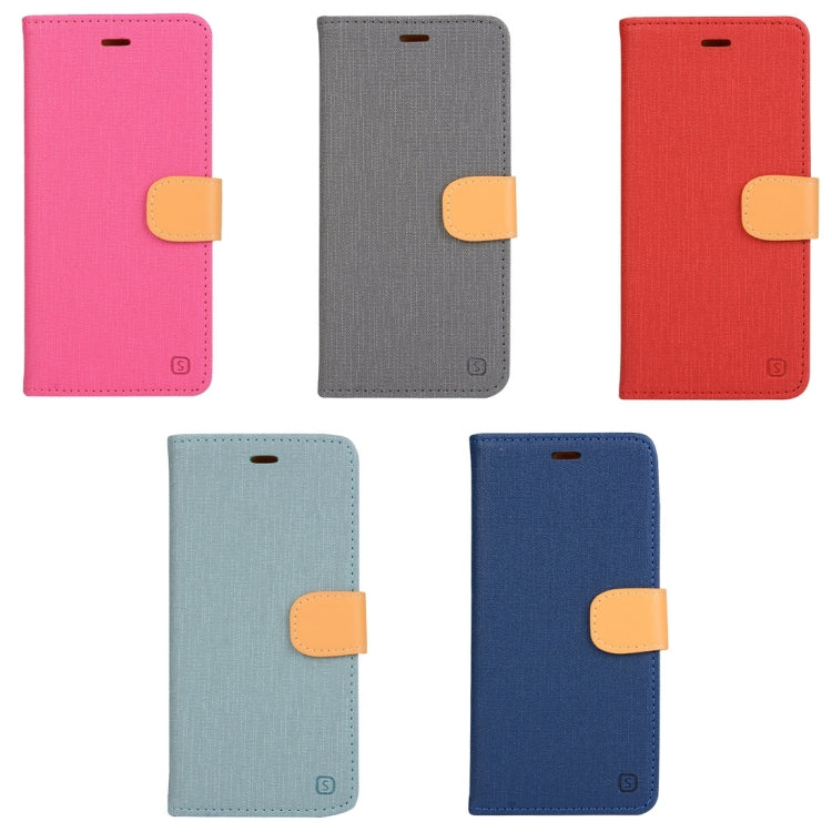 Denim Texture Horizontal Flip Solid Color Leather Case with Holder & Card Slots & Wallet for Vodafone Smart Ultra 6 / V995