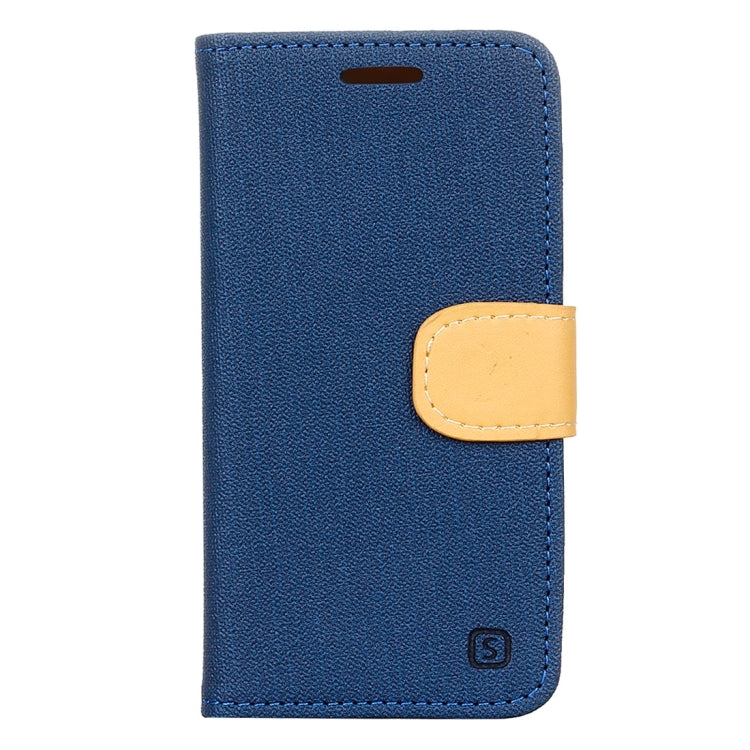 Denim Texture Horizontal Flip Solid Color Leather Case with Holder & Card Slots & Wallet for Vodafone Smart Speed 6
