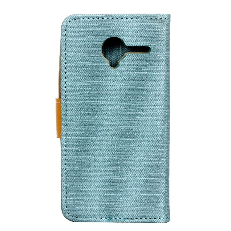 Denim Texture Horizontal Flip Solid Color Leather Case with Holder & Card Slots & Wallet for Vodafone Smart Speed 6