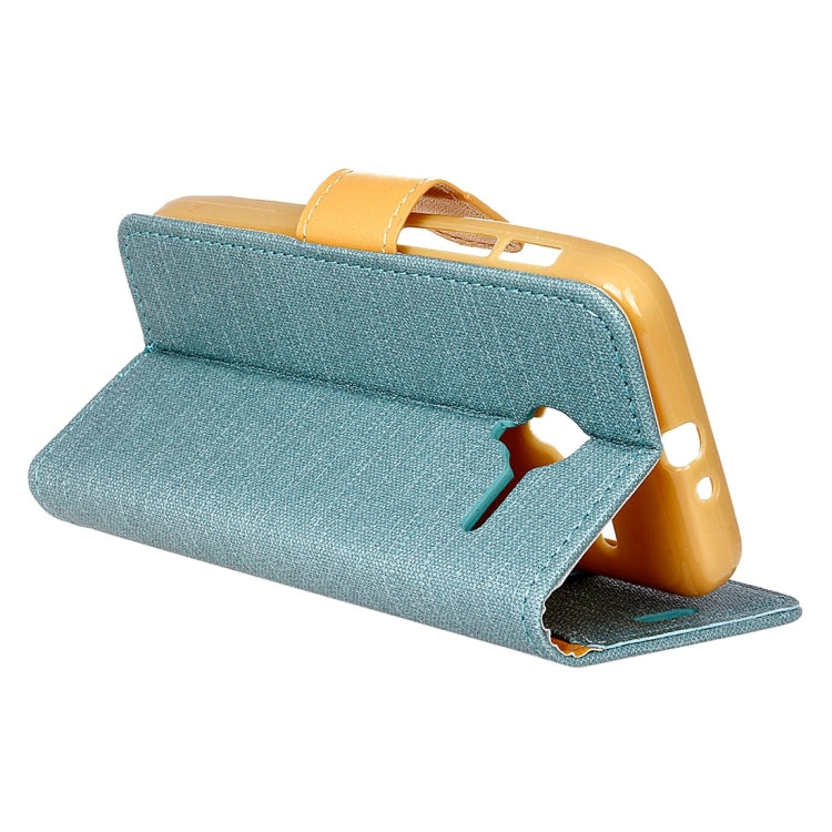 Denim Texture Horizontal Flip Solid Color Leather Case with Holder & Card Slots & Wallet for Vodafone Smart Speed 6