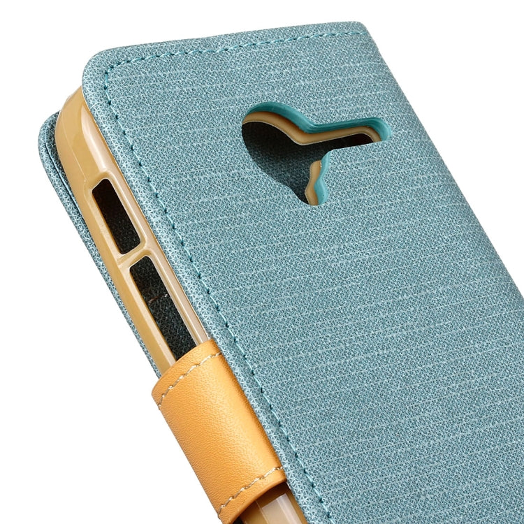 Denim Texture Horizontal Flip Solid Color Leather Case with Holder & Card Slots & Wallet for Vodafone Smart Speed 6