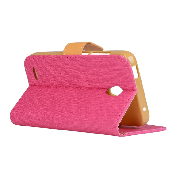 Denim Texture Horizontal Flip Solid Color Leather Case with Holder & Card Slots & Wallet for Vodafone Smart Speed 6