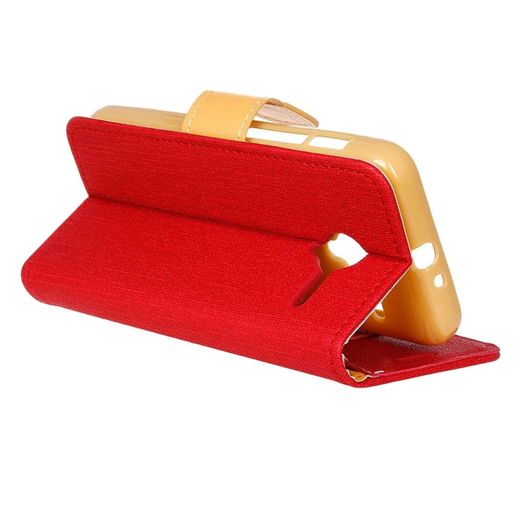 Denim Texture Horizontal Flip Solid Color Leather Case with Holder & Card Slots & Wallet for Vodafone Smart Speed 6