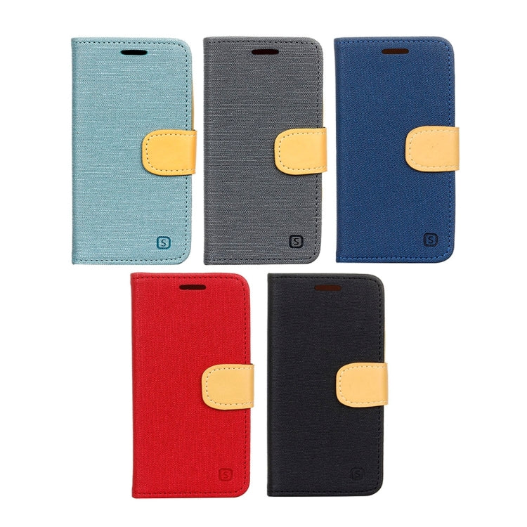 Denim Texture Horizontal Flip Solid Color Leather Case with Holder & Card Slots & Wallet for Vodafone Smart Speed 6